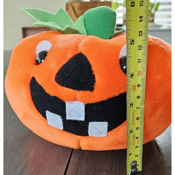 Vtg Fiesta Toothy Stuffed Pumpkin Plush 1989 Holiday Orange Halloween - Picture 5 of 8